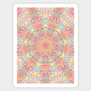 Thousands Of Colours Round Pattern Sticker